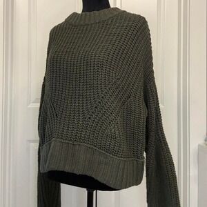 Oversized green knit sweater - Size L